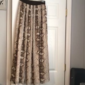 WHBM long snake skin skirt